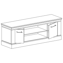 Antica L | TV stolek A4 | 142x50x42 cm | dub lefkas | POSLEDNÍ KUS