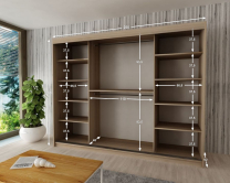 Šatní skříň Rika - 250 wenge/sonoma - SKLADEM poslední 1 ks