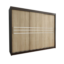 Šatní skříň Rika - 250 wenge/sonoma - SKLADEM poslední 1 ks