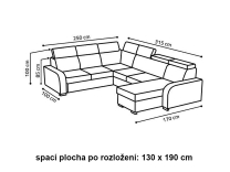 Sedací souprava OSLO - 2rR2PLC - UNIVERZÁLNÍ - crown 17