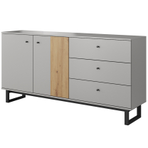 AVIO | komoda 2D3S | 175 cm | šedá platinová/dub artisan