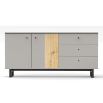 AVIO | komoda 2D3S | 175 cm | šedá platinová/dub artisan