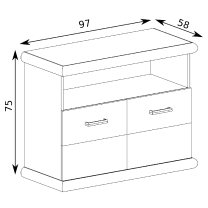 Kora JAR - TV stolek K12 - jasan světlý
