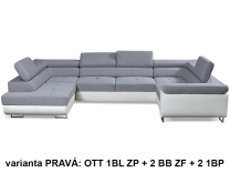 Sedací souprava Cosmo U - kombinace - VÝBĚR LÁTEK
