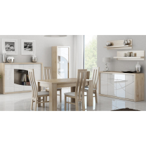 Obývací pokoj Paris JARSR - komoda P9 - san remo/bílá lesk