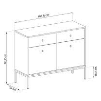 Mono - komoda MKSZ104 - bordo