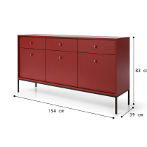 Mono | komoda MKSZ154 | bordo | POSLEDNÍ KUS