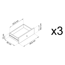 Mono - komoda MKSZ154 - granat