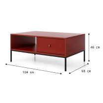 Mono - konferenční stolek ML104 - bordo