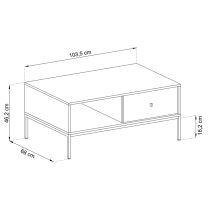 Mono - konferenční stolek ML104 - bordo