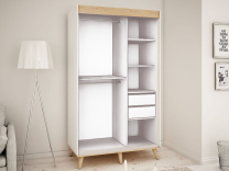 Šatní skříň Skandi - T2 150 + 2x zásuvka - SKLADEM 1 ks