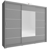 Skříň WIKI ALU - 250 + LED osvětlení - grafit