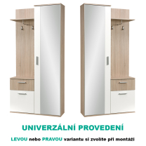 Předsíňová stěna Lux - UNIVERZÁLNÍ - více odstínů