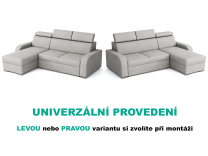 Sedací souprava Oslo 2r+LC - UNIVERZÁLNÍ - světle šedá