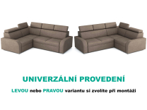 Sedací souprava Oslo 2r+R+1(80) - UNIVERZÁLNÍ - světle hnědá