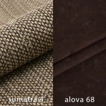 Sedací souprava COOL | 191x281 cm | rozkládací + úložný prostor | LEVÁ | hnědá 04/68