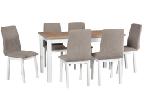 Rozkládací jídelní stůl Alba 2 - 140/180x80 cm - sonoma/bílá