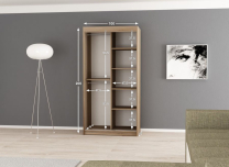 Šatní skříň Verona 3 | 100 cm | wenge | POSLEDNÍ KUS