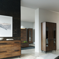 Obývací stěna se skříní Frida | sestava B | shirin walnut