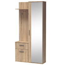 Předsíňová stěna LUX | 97 cm | se zrcadlem | UNI provedení | sonoma
