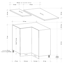 Kuchyňská linka LINEA | 350x230 cm | šedá