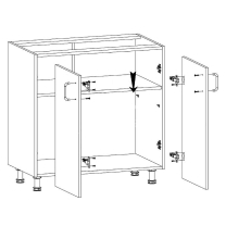 Kuchyňská linka LINEA | 200 cm | šedá