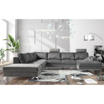 Sedací souprava Chrome U maxi | LEVÁ | rozkládací | VÝBĚR TKANIN