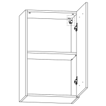 LANGEN ap | horní skříňka G45 | push open | PRAVÁ | artisan