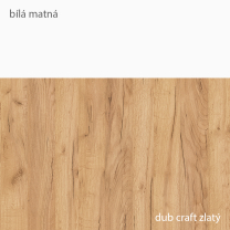 Xelo | šatní skříň 230 | dub kraft zlatý/bílá