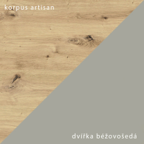 LANGEN bu | dolní skříňka D45 | s úchytem | UNI provedení | béžová