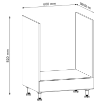 LANGEN ap | dolní skříňka D60ZK pro vestavnou troubu | push open | artisan