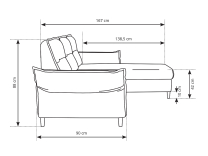 Sedací souprava MILANO | LEVÁ | royal velvet 19 | AKCE | VÝPRODEJ