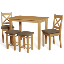 Jídelní set | olše | loca 10 | stůl Max VI + 2x židle K-X + 2x taburet P