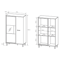 Obývací stěna NEST | sestava C | 6 dílů | artisan/antracit