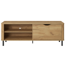 SANTI | TV stolek | 137 cm | dub kraft zlatý | OBLÉ HRANY | BEZÚCHYTOVÝ SYSTÉM