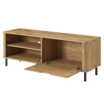 SANTI | TV stolek | 137 cm | dub kraft zlatý | OBLÉ HRANY | BEZÚCHYTOVÝ SYSTÉM