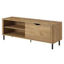 SANTI | TV stolek | 137 cm | dub kraft zlatý | OBLÉ HRANY | BEZÚCHYTOVÝ SYSTÉM