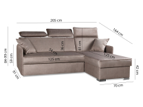 Sedací souprava FIT | 205x164 | LEVÁ i PRAVÁ | VÝBĚR LÁTEK