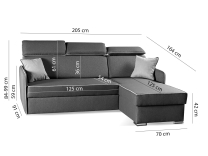 Sedací souprava FIT | 205x164 | LEVÁ i PRAVÁ | kombinace | VÝBĚR LÁTEK