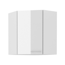 LARA wh | horní skříňka 60x60 GN-72 1F (45°) rohová | 60x60 cm | UNI dvířka | bílá lesk