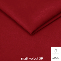 Křeslo ušák s podnožkou Next | Matt velvet 59 tmavě červená | nohy buk