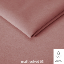 Křeslo ušák s podnožkou Next | Matt velvet 63 tmavě starorůžová | nohy buk