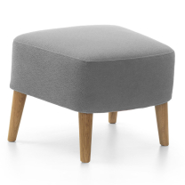 Křeslo ušák s podnožkou Next | Royal velvet 1 pearl | nohy buk | AKCE