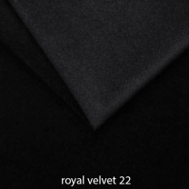 Křeslo ušák s podnožkou Next | Royal velvet 22 černá | černé nohy | AKCE
