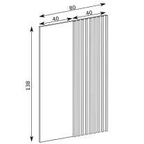 CALI | dekorativní panel C-11 s lamelami | artisan/černá
