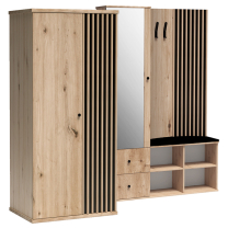 Předsíňová stěna CALI + skříň C-1 + komoda C-4 | artisan