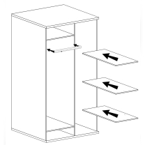 Předsíňová stěna CALI + skříň C-1 + komoda C-4 | artisan