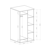 Předsíňová stěna CALI + skříň C-1 + komoda C-4 | artisan
