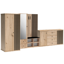 Předsíňová stěna CALI + skříň C-1 + komoda C-4 | artisan