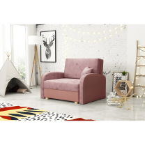 Pohovka VIVA I SOFT | 102 cm | růžová | rozkládací